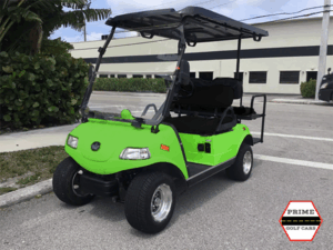 Green Evolution 4 Passenger Golf Cart prime golf cars of vero beach, golf cart rentals